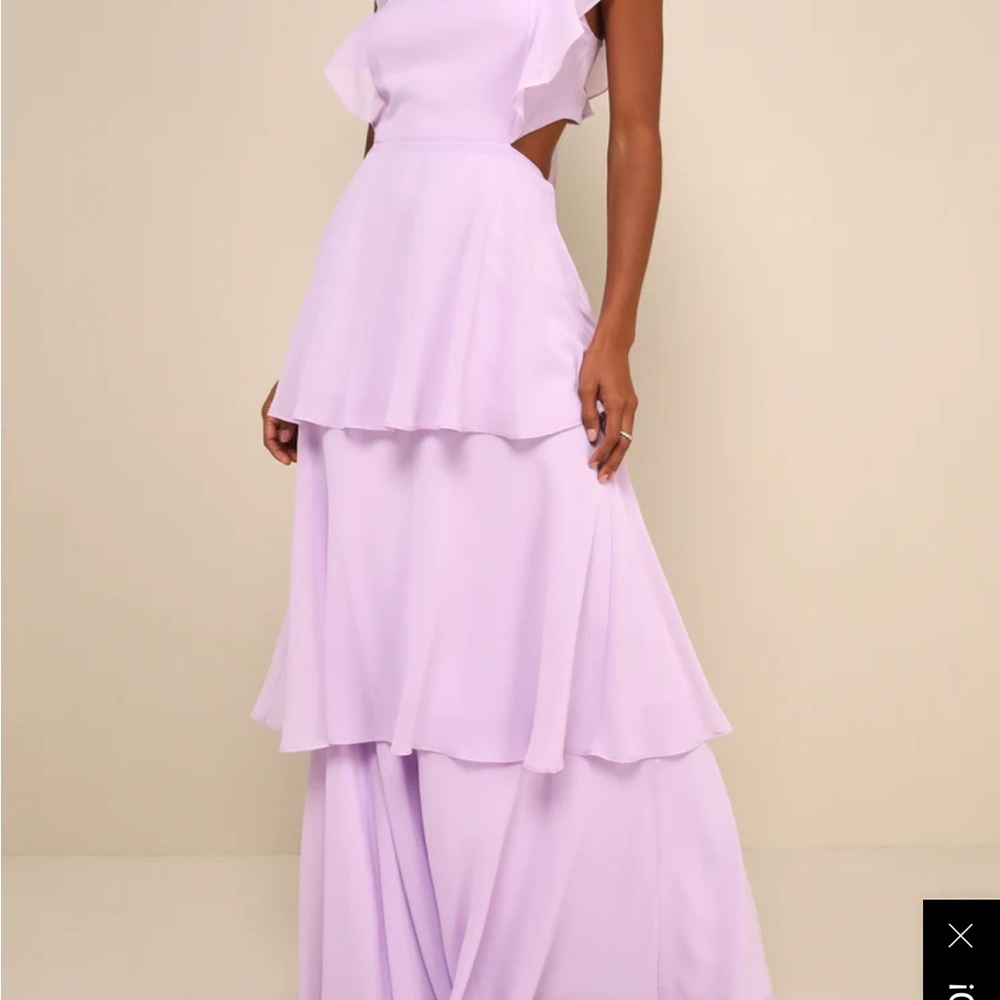 Lulu's Lavender Backless Layered Dress